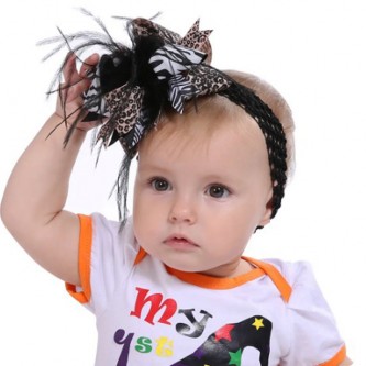 9000_black animal bow clip